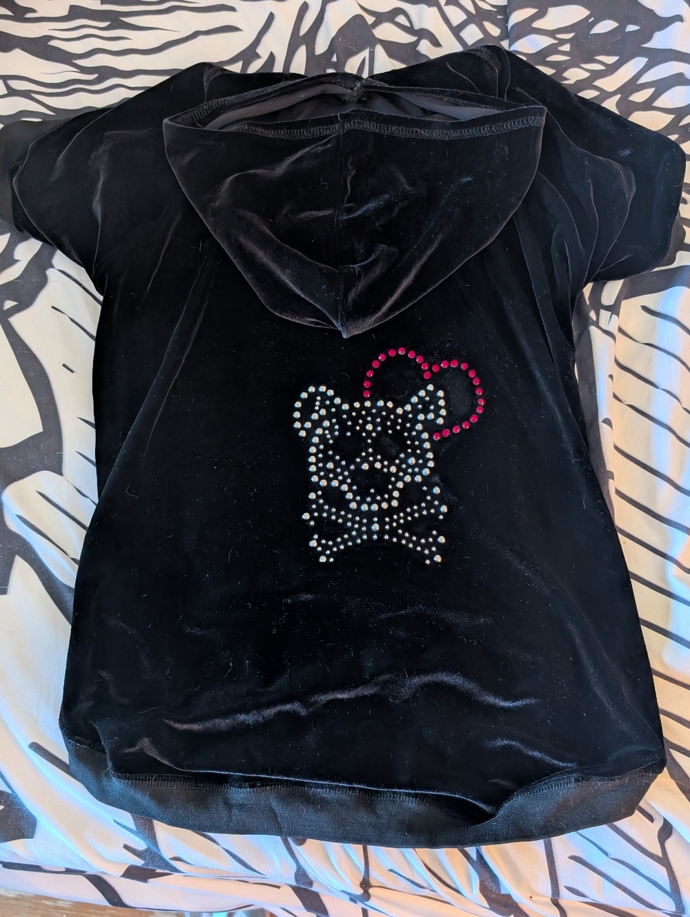 Ruffluv Black Velvet Dog Hoodie